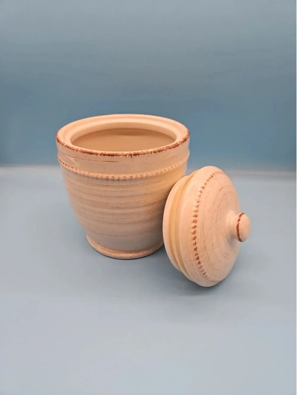 Small Ceramic Canister with Lid 7.75